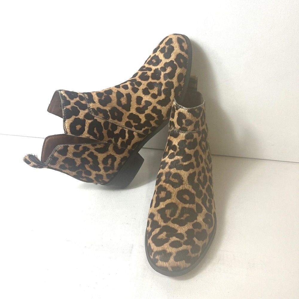 Franco Sarto Leopard Print Ankle Boots - Picture 4 of 11